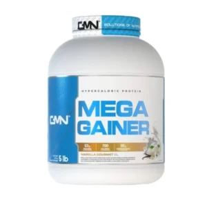 Super Mega Gainer GMN 5lb vainilla gourmet, proteína hipercalórica para ganar masa muscular y peso rápidamente
